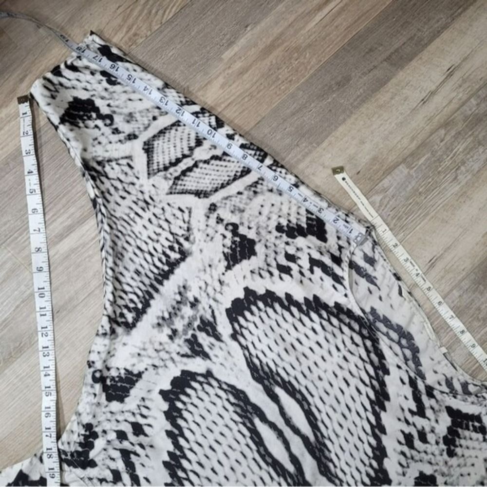silk 12th St. by Cynthia Vincent Dress W/S White Black Snake skin LN/NWT - Picture 5 of 10